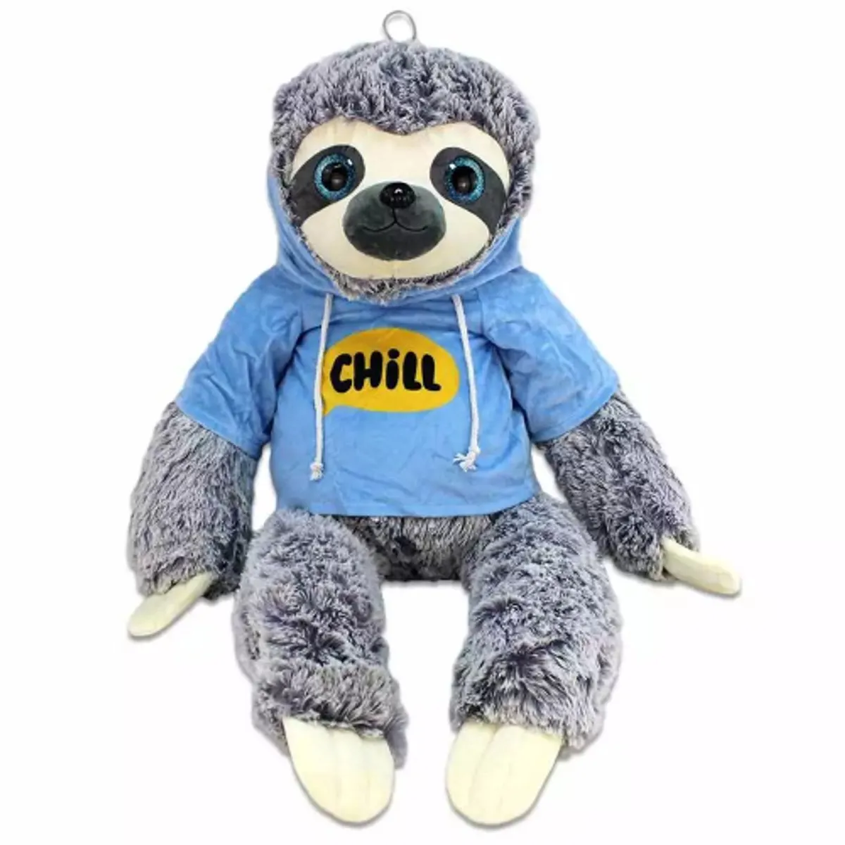 Topknuffels Luiaard met Hoodie Pluche Knuffel 36cm - Blauw