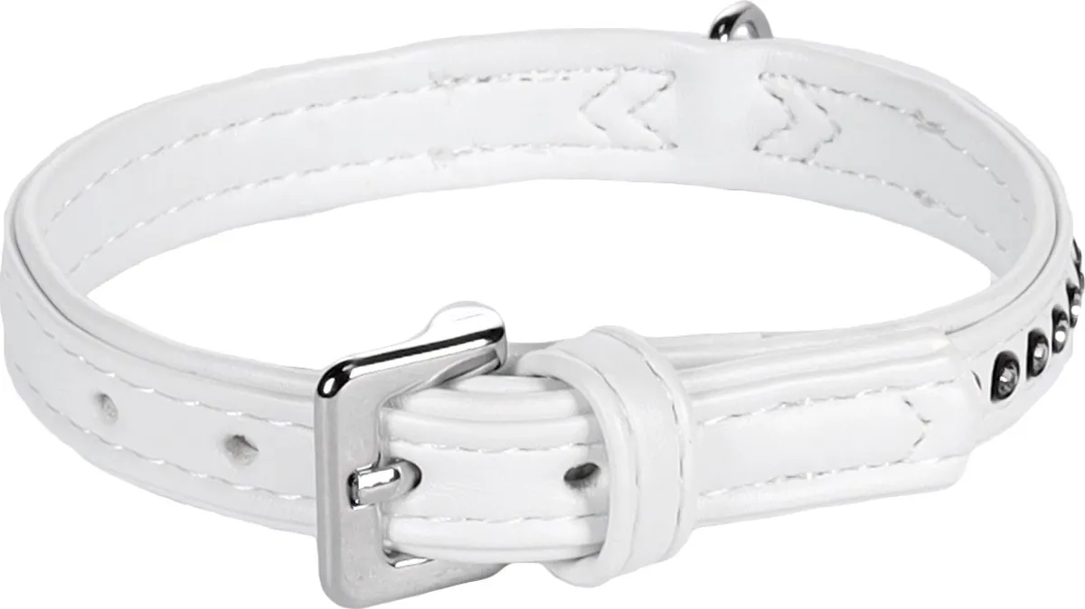 Flamingo Halsband Monte Carlo Gevoerd Wit - M 22-27cm - afbeelding 3 van 3