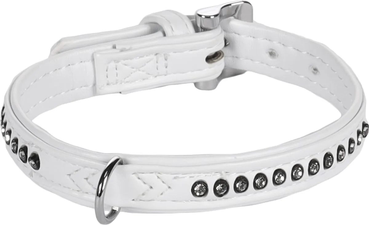 Flamingo Halsband Monte Carlo Gevoerd Wit - M 22-27cm - afbeelding 2 van 3