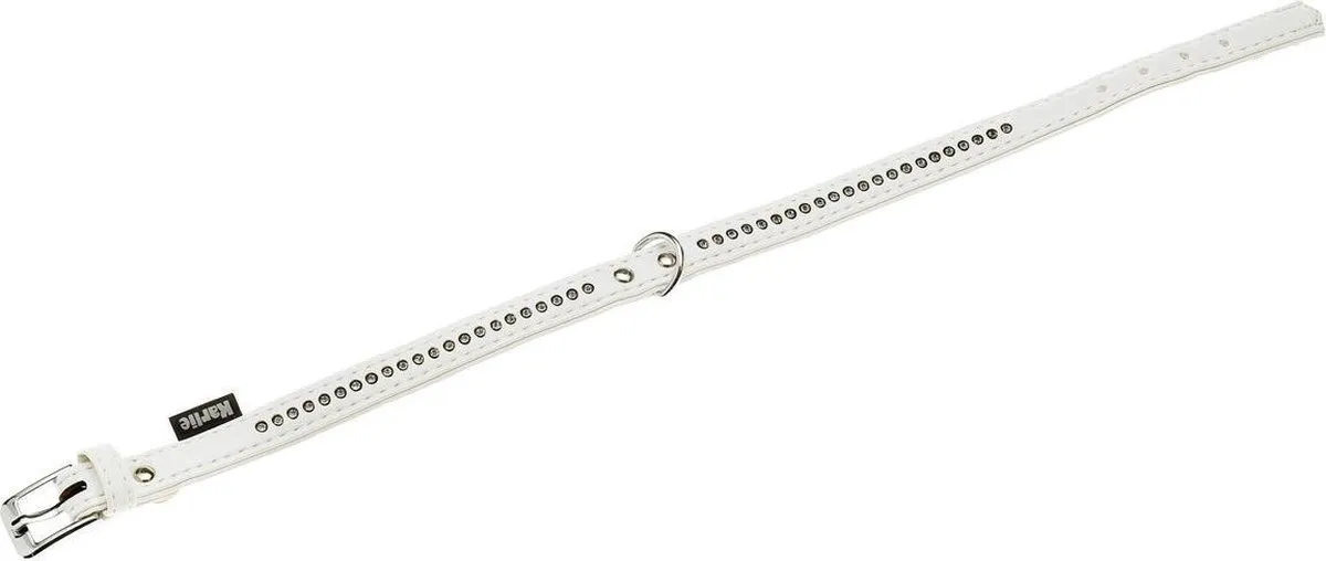 Flamingo Halsband Monte Carlo Gevoerd Wit - M 22-27cm