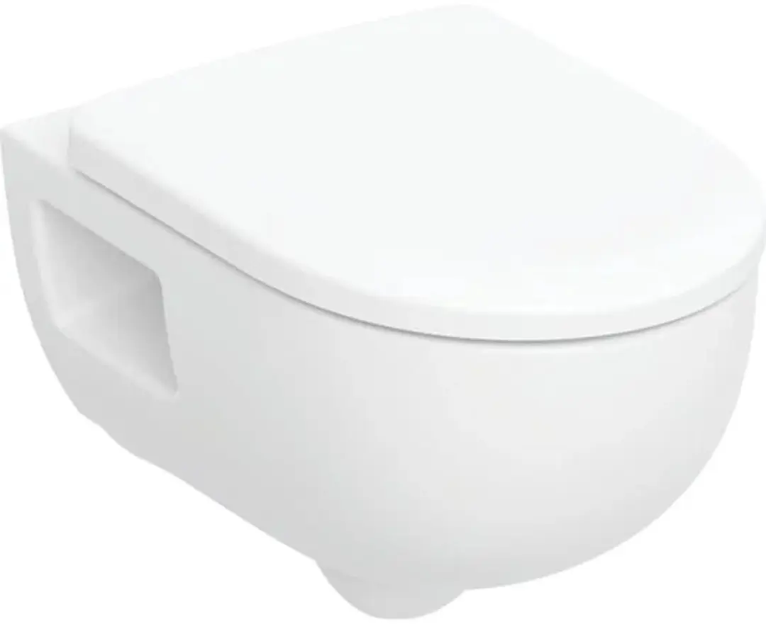 Geberit Renova set wand-wc diepspoel, deels gesl. TurboFlush, met wc-zitting, D: