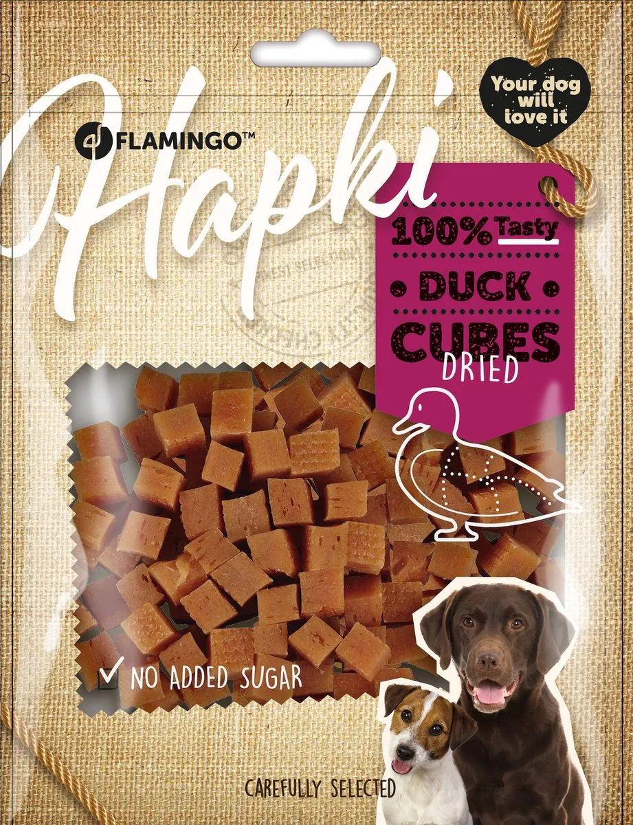 Flamingo Hondensnack Duck Cubes 170g