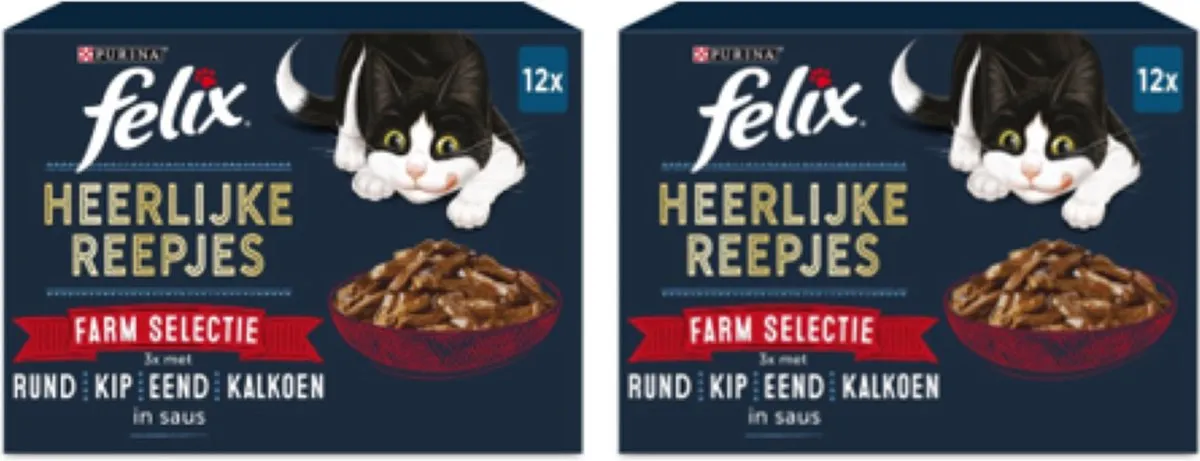 Felix Heerlijke Reepjes Farm Selectie Kattenvoer