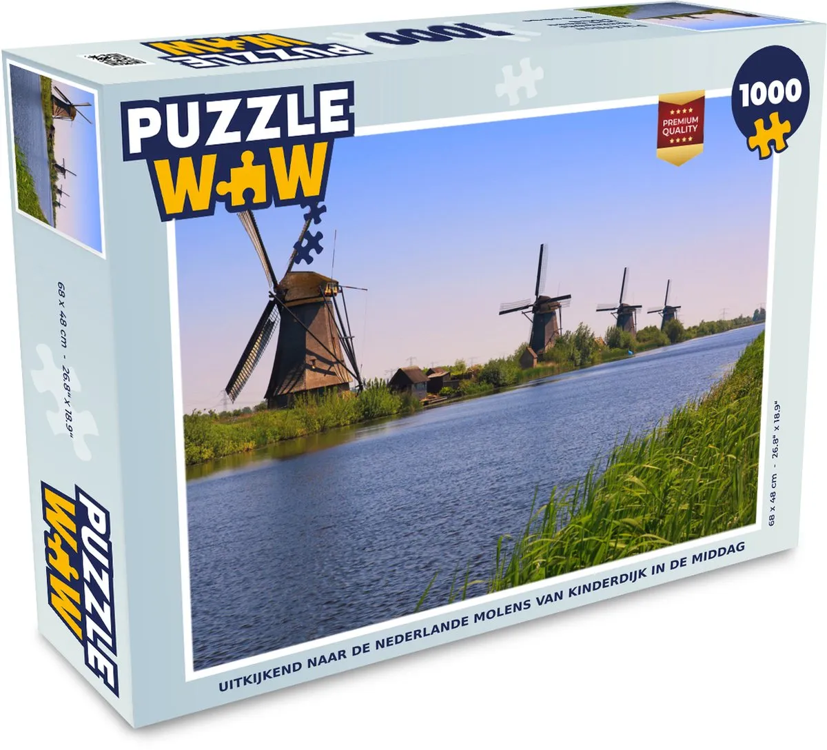 PuzzleWow Molen Water Legpuzzel 1000 Stuks