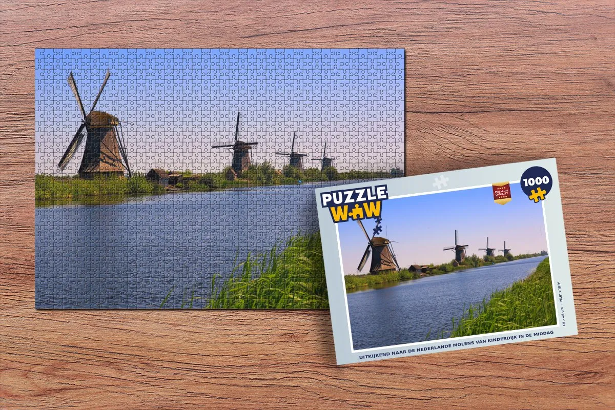 PuzzleWow Molen Water Legpuzzel 1000 Stuks - Multicolor