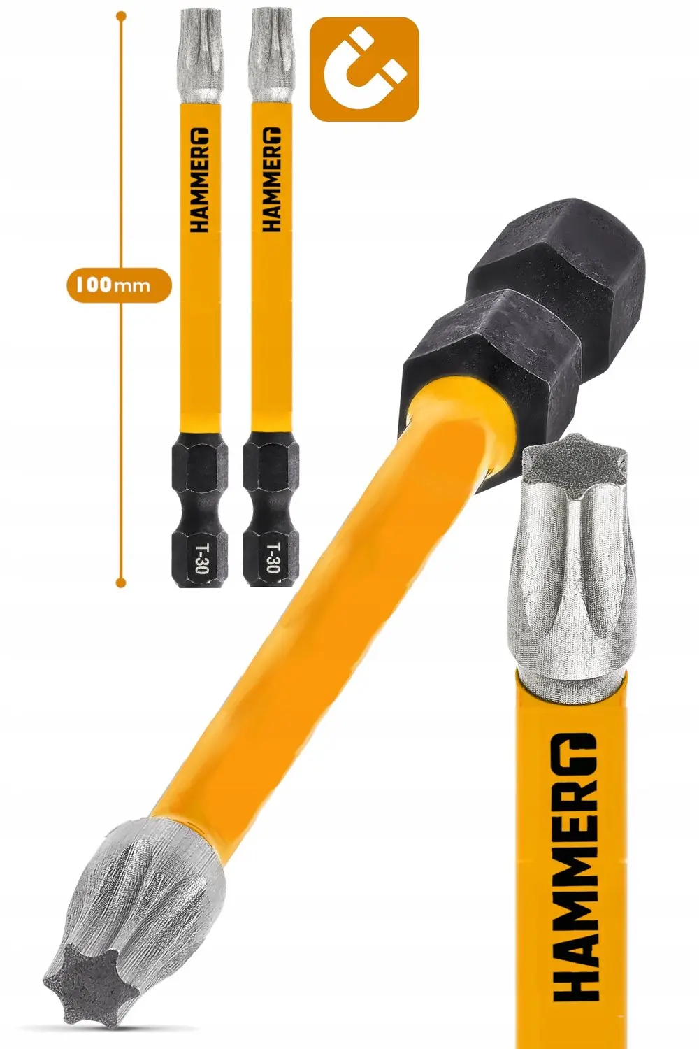 HammerO T30 Slagmoerbitsen 100mm HRC59 PRO