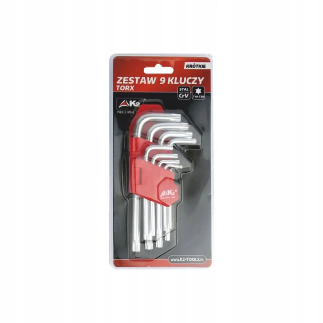 K2 Torx Sleutelset 9 Delig T10-T50 CrV Staal