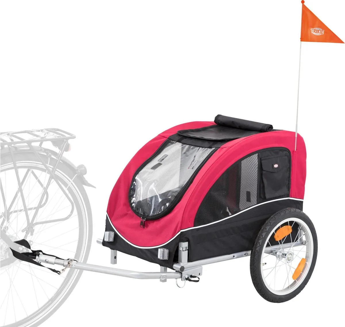 Trixie Hondenfietskar - Zwart Rood L - 30 kg