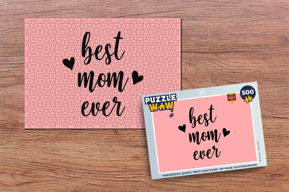 PuzzleWow Quote Roze Legpuzzel 500 Stuks - Multicolor