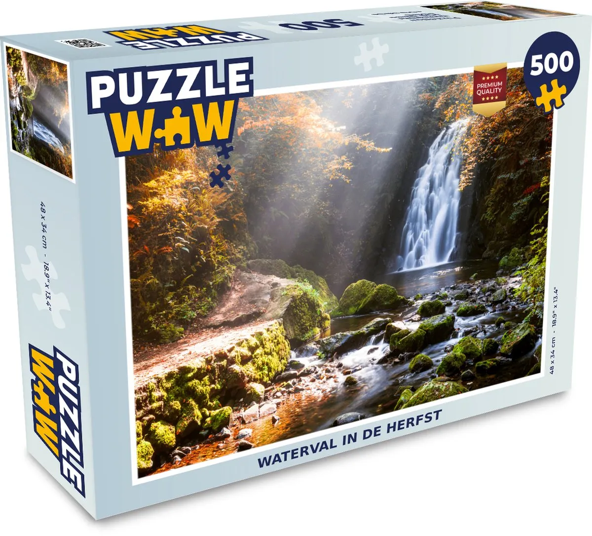 PuzzleWow Herfst Waterval Legpuzzel 500 Stuks