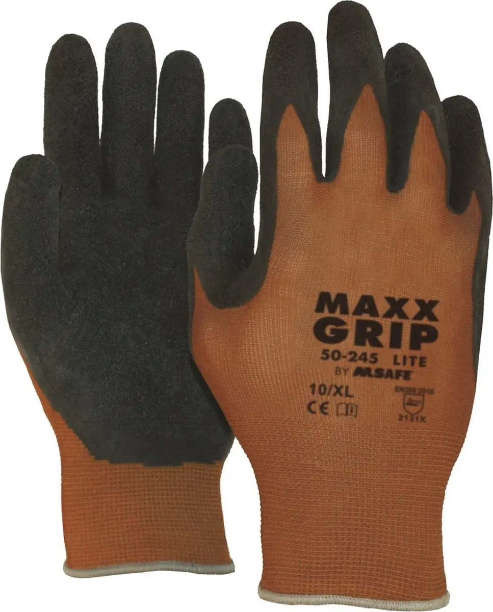 Oxxa M-Safe 15024511 Maxx-Grip Lite Werkhandschoenen 11/XXL - Oranje/Grijs - afbeelding 3 van 3