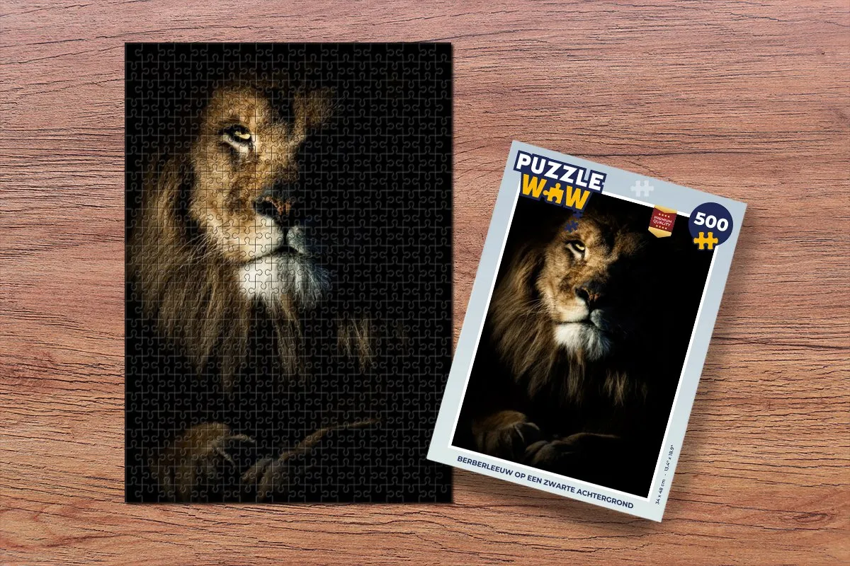 PuzzleWow Leeuw Legpuzzel 500 Stuks - Multicolor