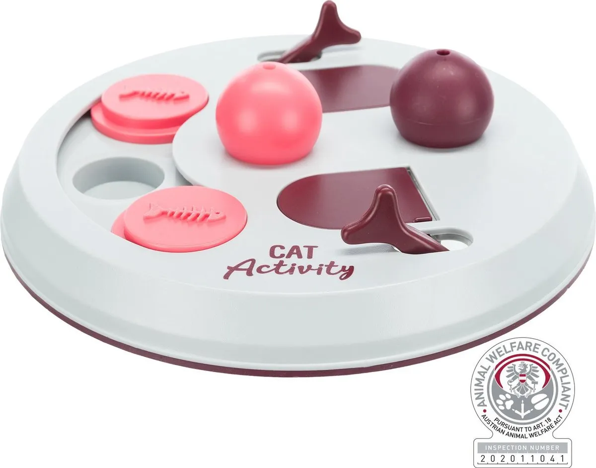 Trixie Cat Activity Flip Board - 23x23cm - Roze/Lichtgrijs