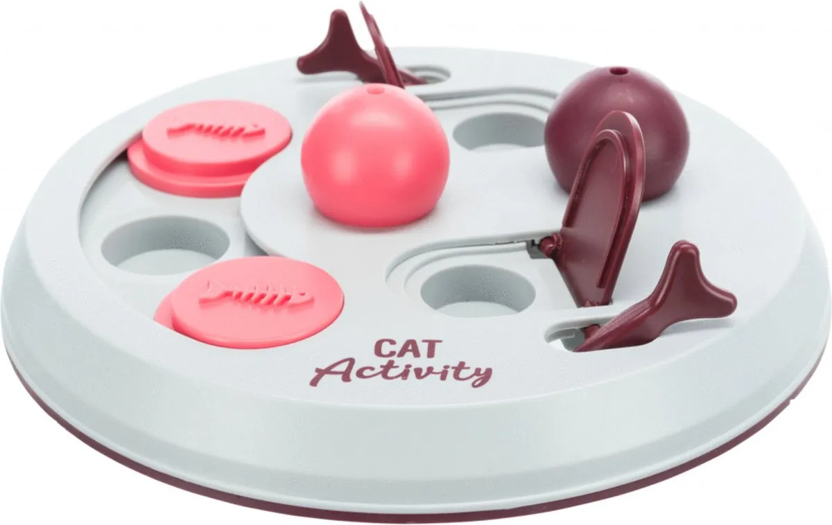 Trixie Cat Activity Flip Board - 23x23cm - Roze/Lichtgrijs