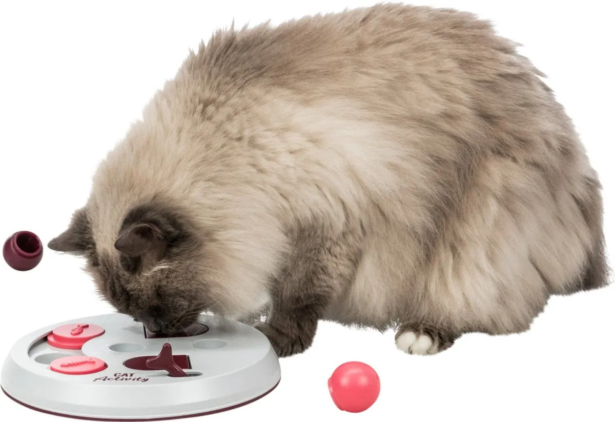 Trixie Cat Activity Flip Board - 23x23cm - Roze/Lichtgrijs