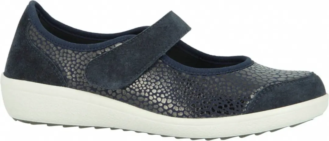 Hallux comfortschoen stretch ballerina mt:6 Marineblauw merk; Varomed (met CE-ke