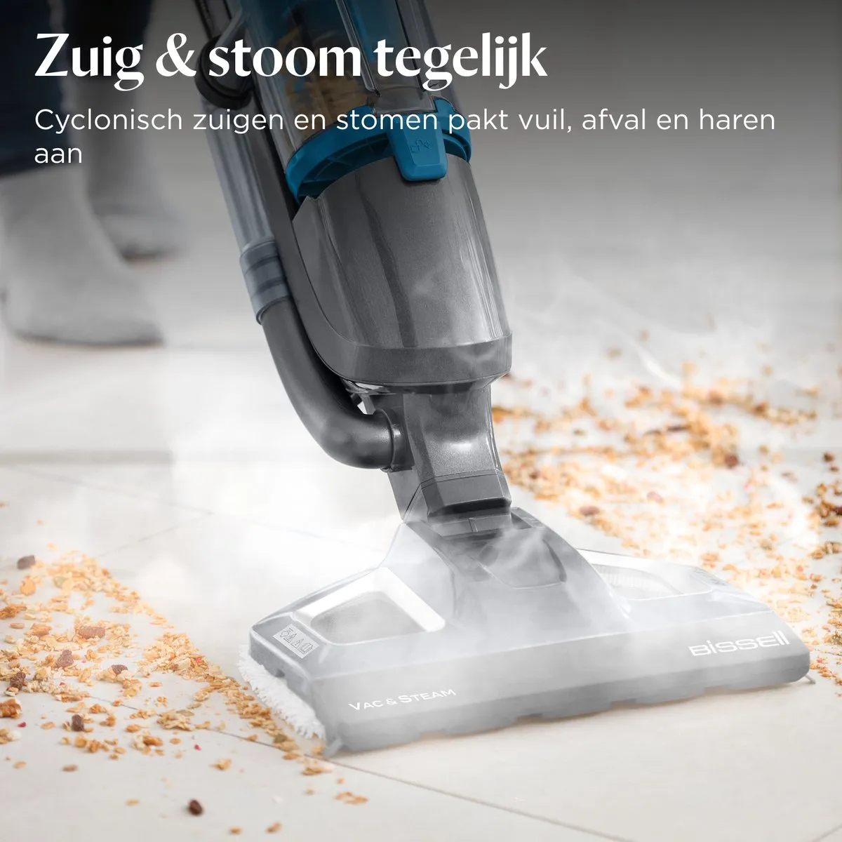 BISSELL Vac & Steam 2-in-1 Stoomreiniger 4266N - 1600W - Grijs/Blauw