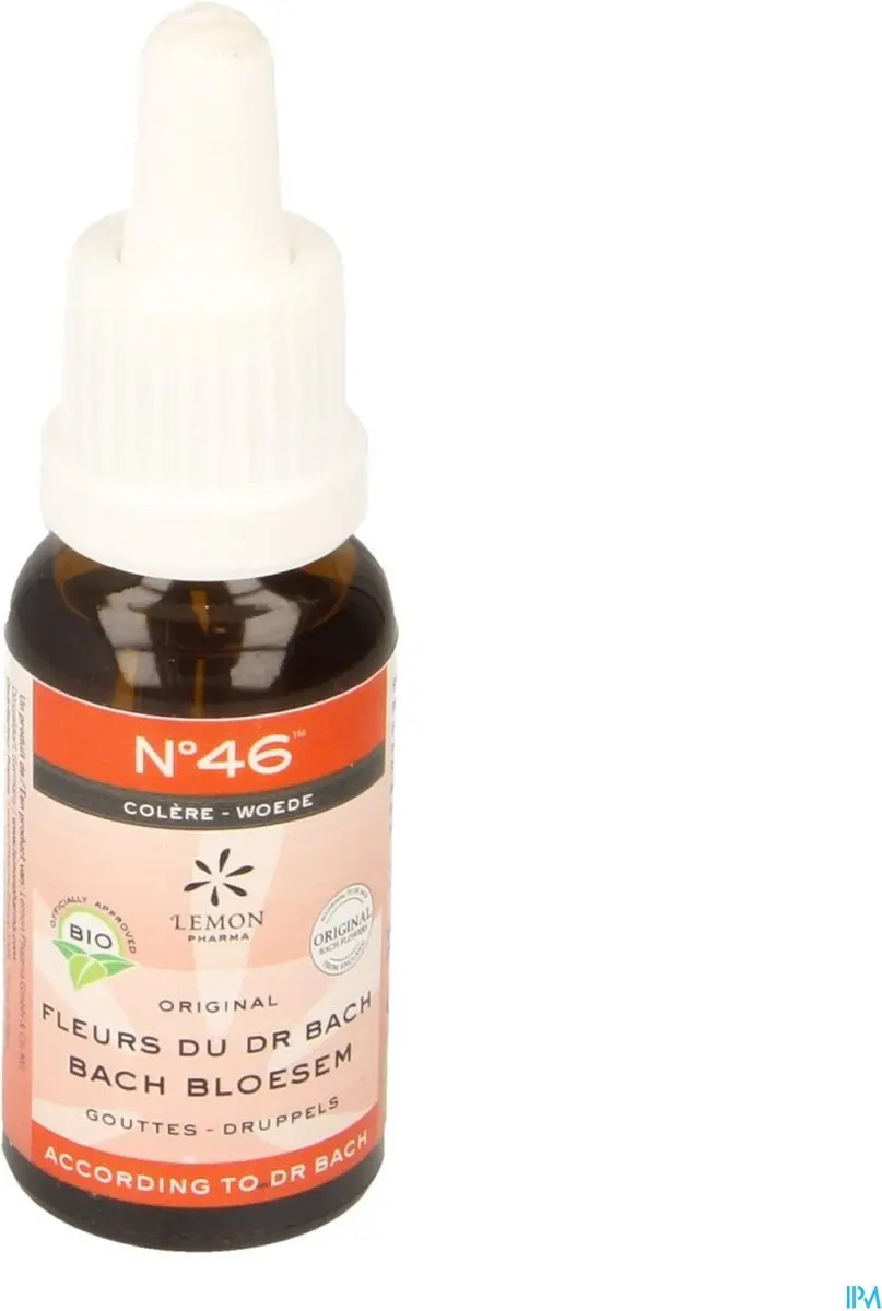Bach Bloesem N°46 Druppels Woede 20ml - afbeelding 3 van 4