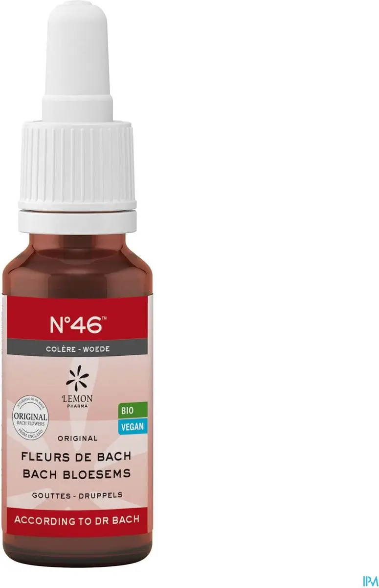 Bach Bloesem N°46 Druppels Woede 20ml - afbeelding 2 van 4