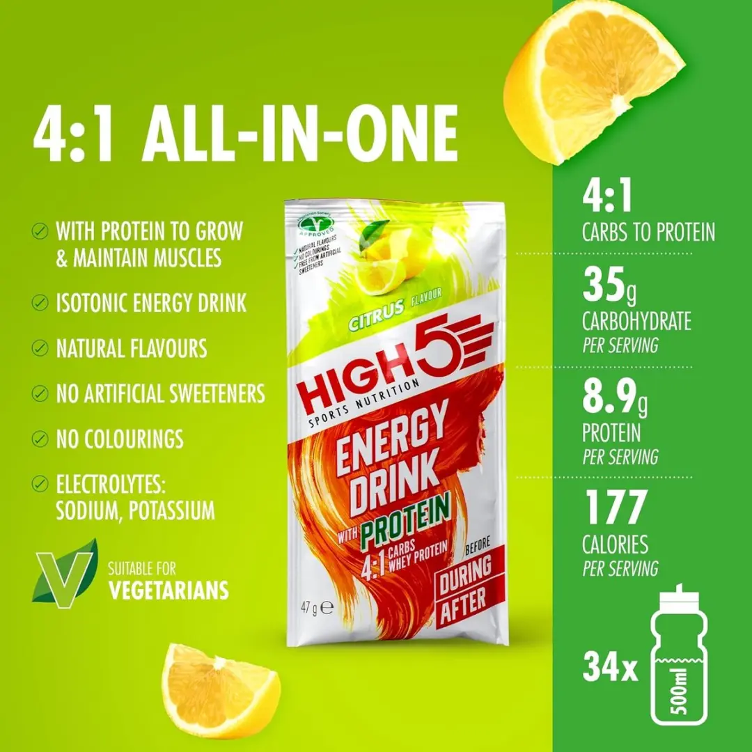 HIGH5 Energy Drink 47g 12 Stuks - afbeelding 2 van 6