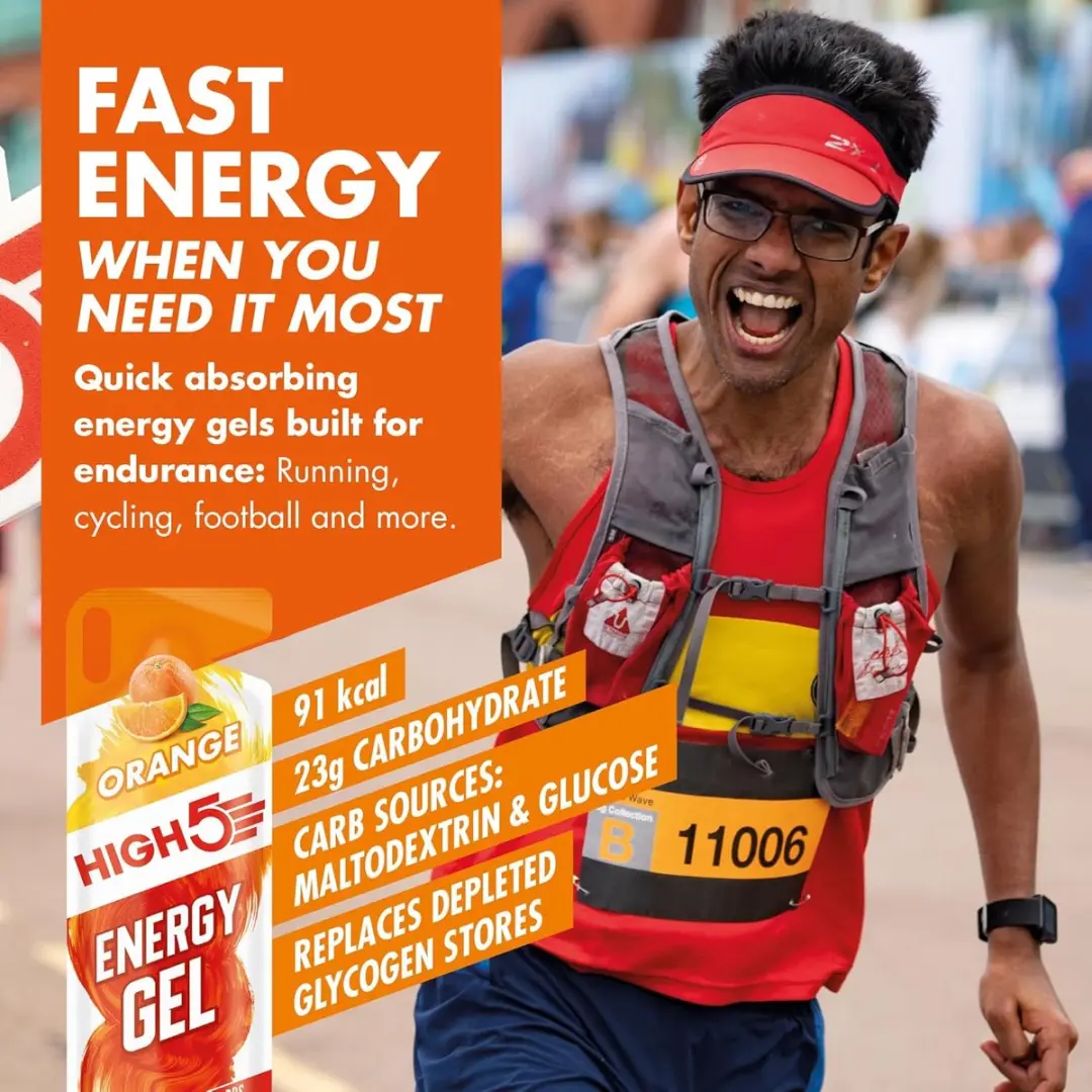 HIGH5 Energy Gel Sinaasappel 20x40g - afbeelding 6 van 6