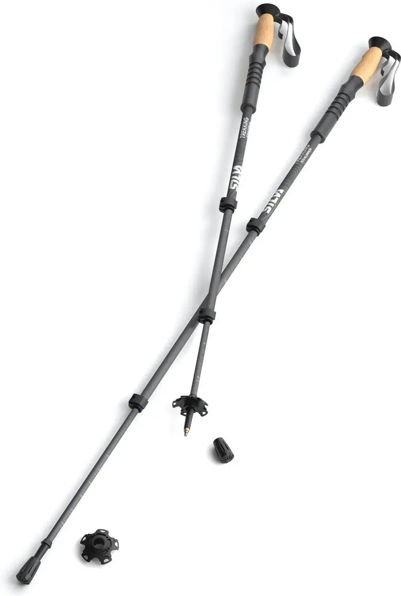 Silva Aluminium Cork Stokken 105-140cm Zwart