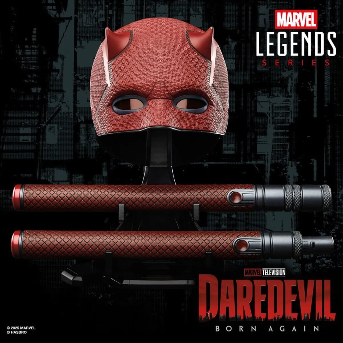 Daredevil: Born Again Replica 1/1 Premium Roleplay Mask and Billy Club