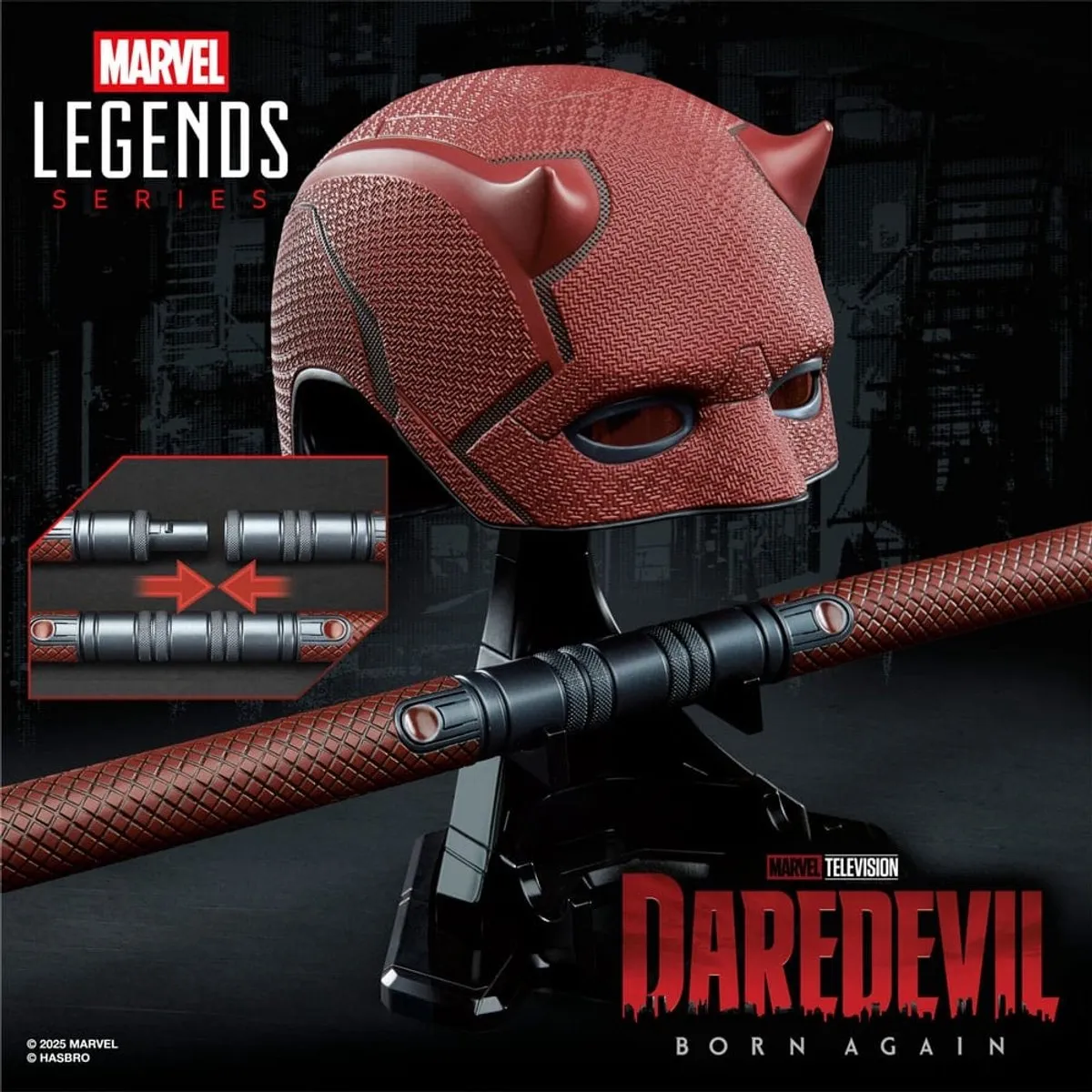 Daredevil: Born Again Replica 1/1 Premium Roleplay Mask and Billy Club