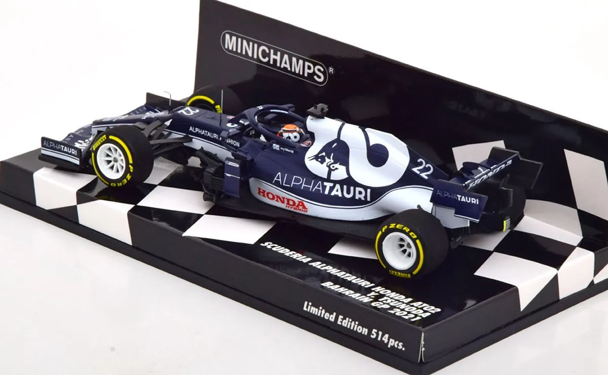 F1 Scuderia Alphatauri Honda AT2 #22 Bahrain GP 2021 - 1:43 Minichamps