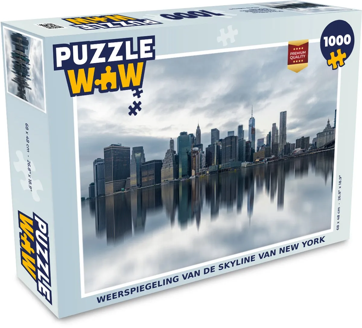 PuzzleWow New York Skyline Reflectie Legpuzzel 1000 Stuks