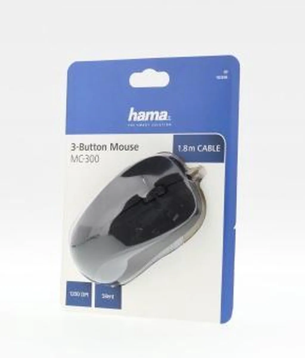 Hama MC-300 Optische Muis - 3 Knoppen - Zwart