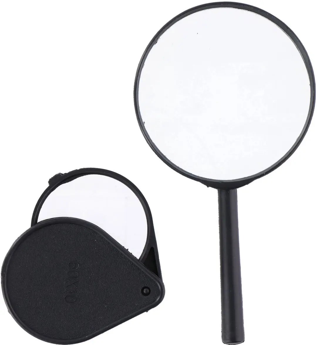 ThimToys Vergrootglas set 2-delig transparant zwart - afbeelding 4 van 5