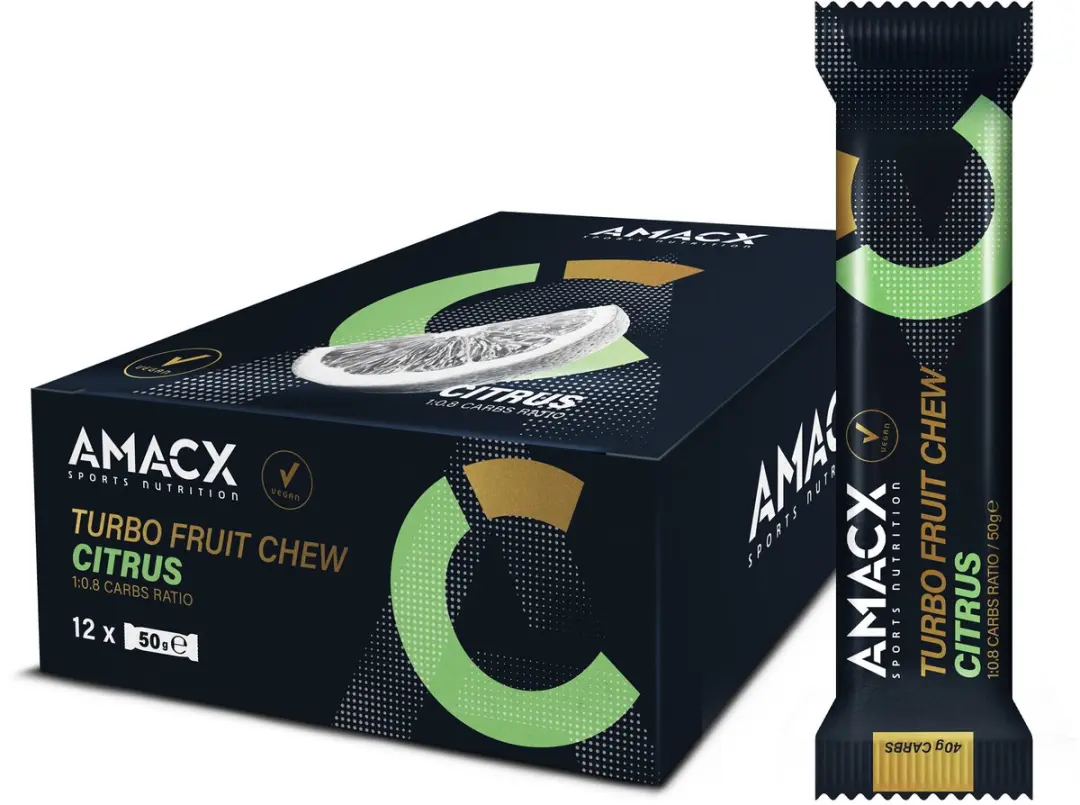 Amacx Turbo Fruit Chew Citrus Energy Reep 12 Stuks