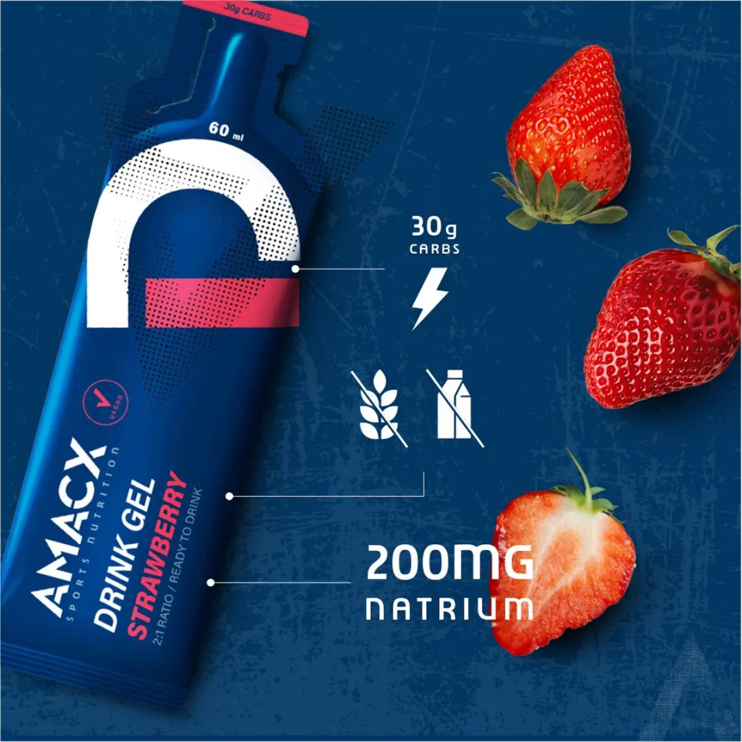 Amacx Drink Gel Strawberry 60ml - 12 Stuks - afbeelding 4 van 6