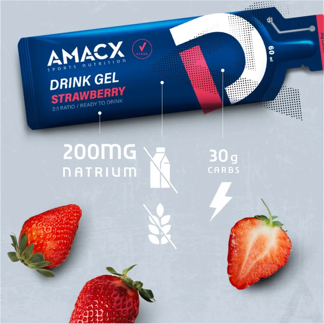 Amacx Drink Gel Strawberry 60ml - 12 Stuks - afbeelding 3 van 6