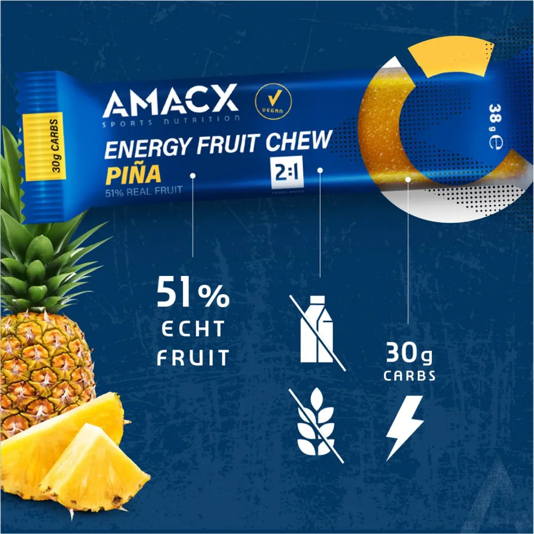 Amacx Energy Fruit Chew Piña 12 Stuks - afbeelding 4 van 6