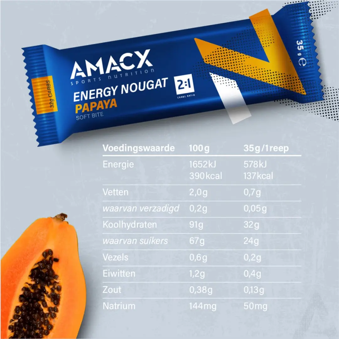 Amacx Energy Nougat Papaya 12 Stuks - afbeelding 2 van 6