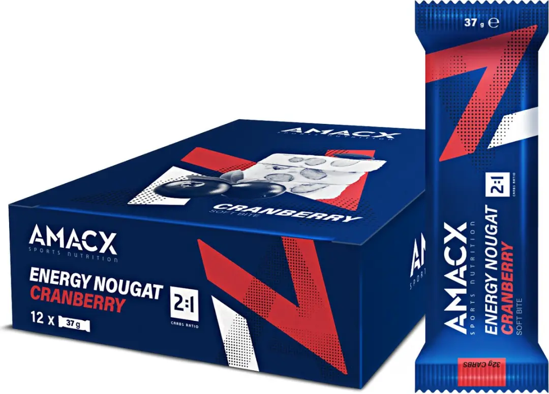 Amacx Energy Nougat Cranberry 12 Stuks