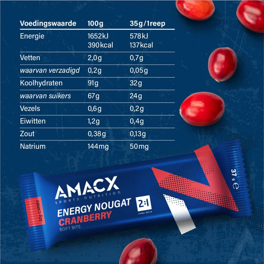 Amacx Energy Nougat Cranberry 12 Stuks - afbeelding 3 van 6