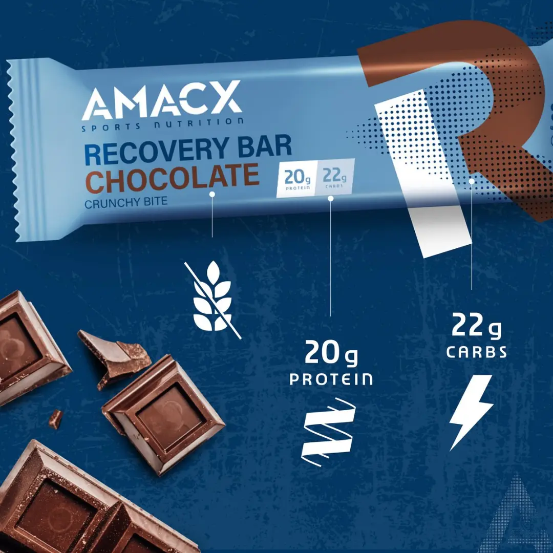 Amacx Recovery Bar Chocolate Eiwitreep 12x55g - afbeelding 5 van 6