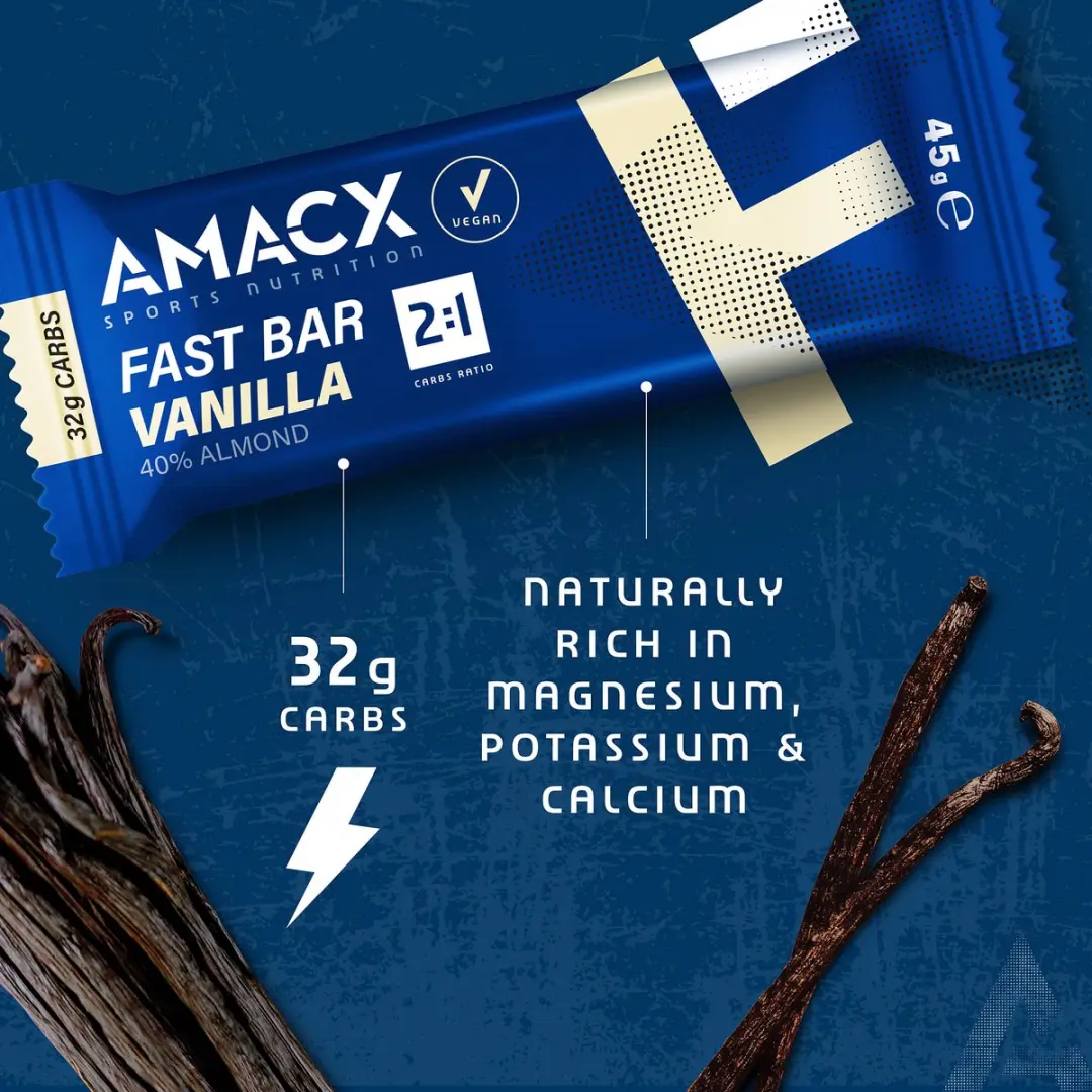 Amacx Fast Bar Vanille energiereep 12 Stuks - afbeelding 3 van 6