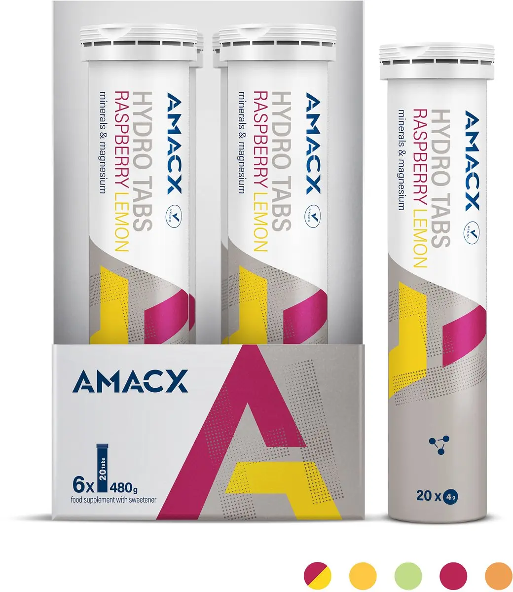 Amacx Hydro Tabs Elektrolyten Raspberry Lemon 120 tabletten