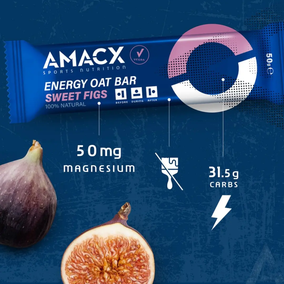 Amacx Energy Oat Bar Sweet Figs 12 Stuks - afbeelding 3 van 6