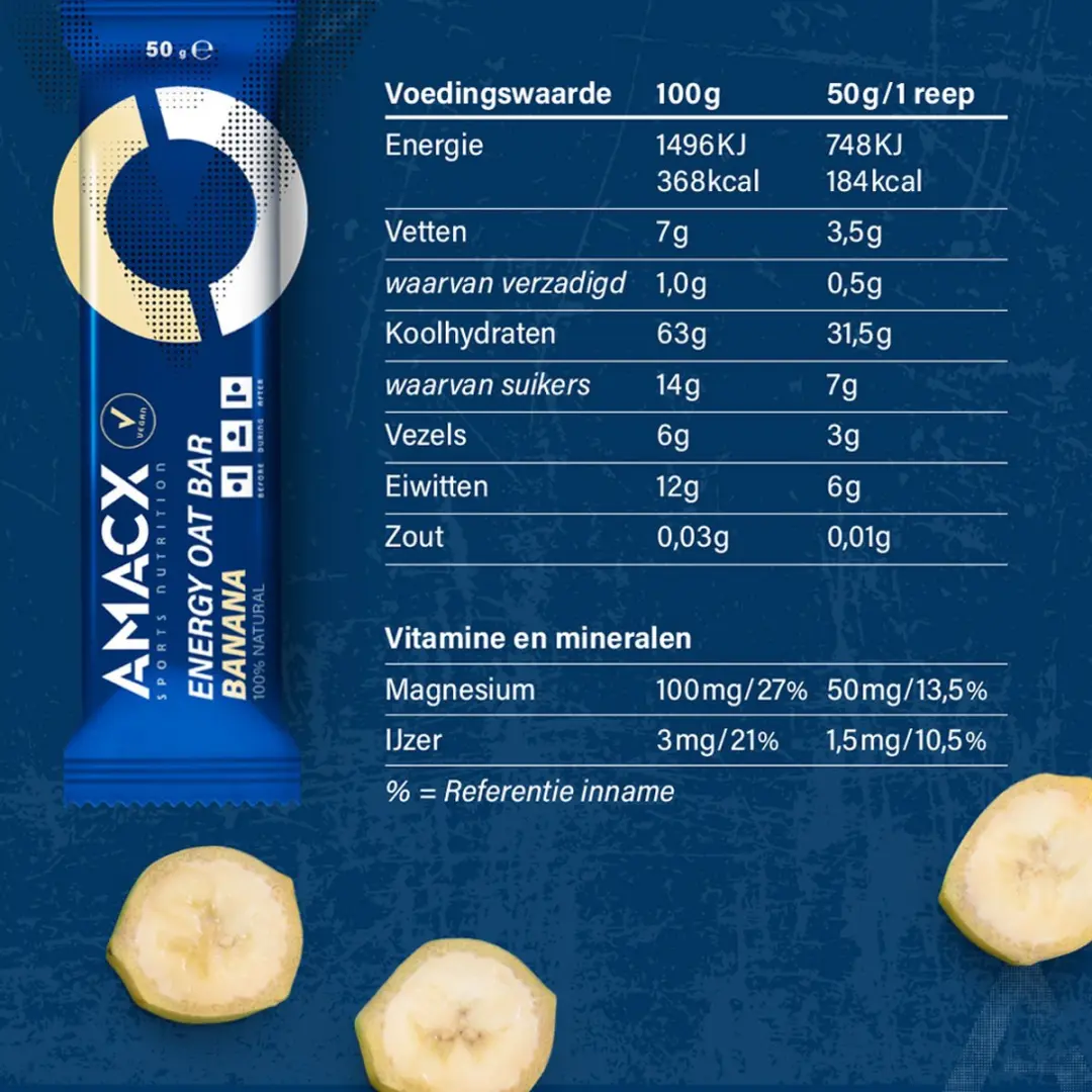Amacx Energy Oat Bar Banaan 12 Stuks - afbeelding 6 van 6