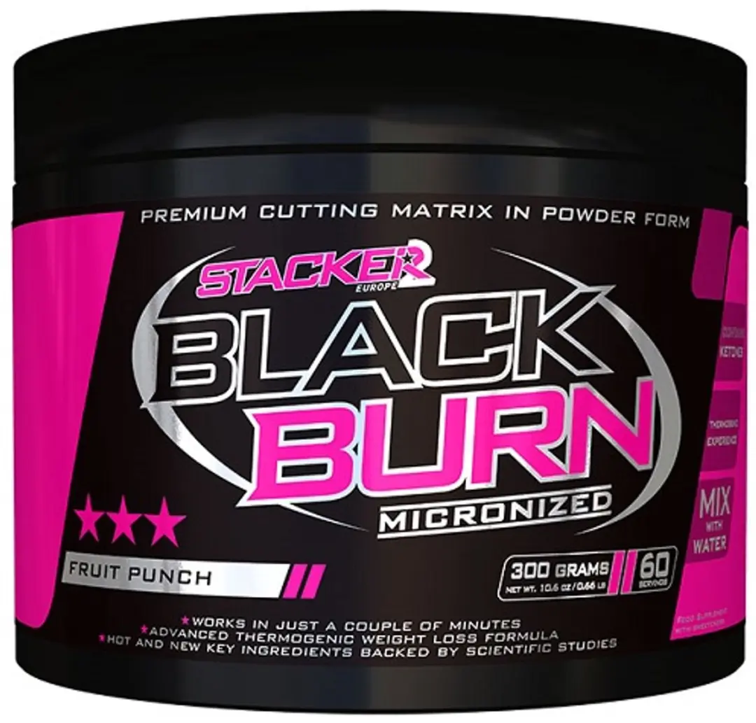 Stacker Black Burn Micronized 300g - Orange - afbeelding 6 van 6