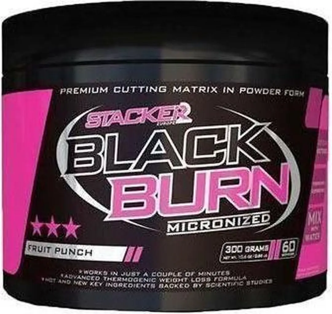 Stacker Black Burn Micronized 300g - Orange - afbeelding 4 van 6