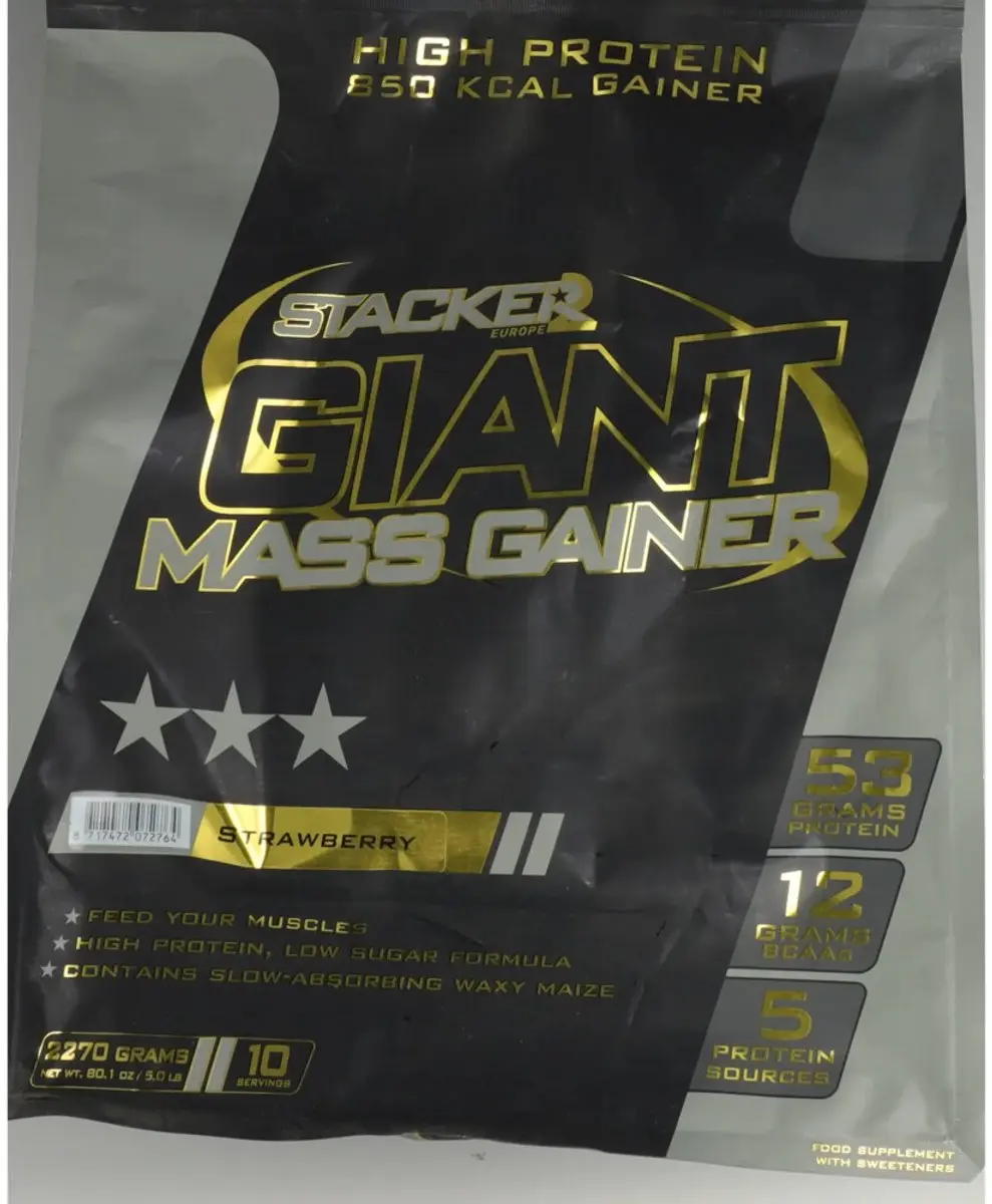 Stacker 2 Giant Mass Gainer 2.27kg Aardbei - afbeelding 2 van 5