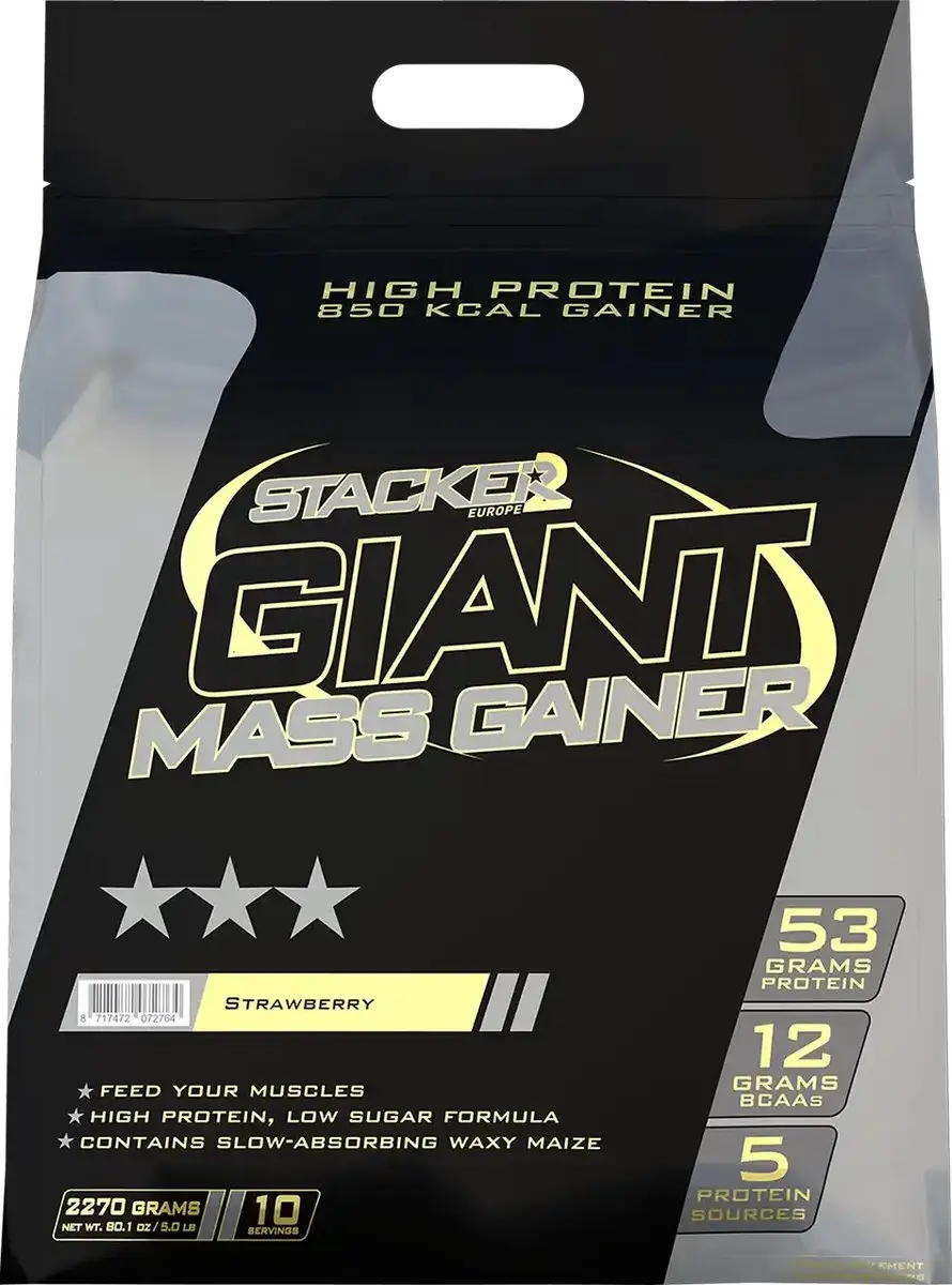 Stacker 2 Giant Mass Gainer 2.27kg Aardbei - afbeelding 5 van 5