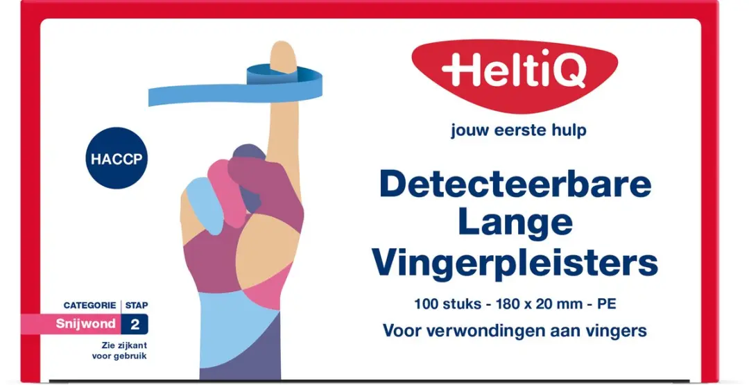 HeltiQ Detecteerbare vingerpleisters 180x20mm
