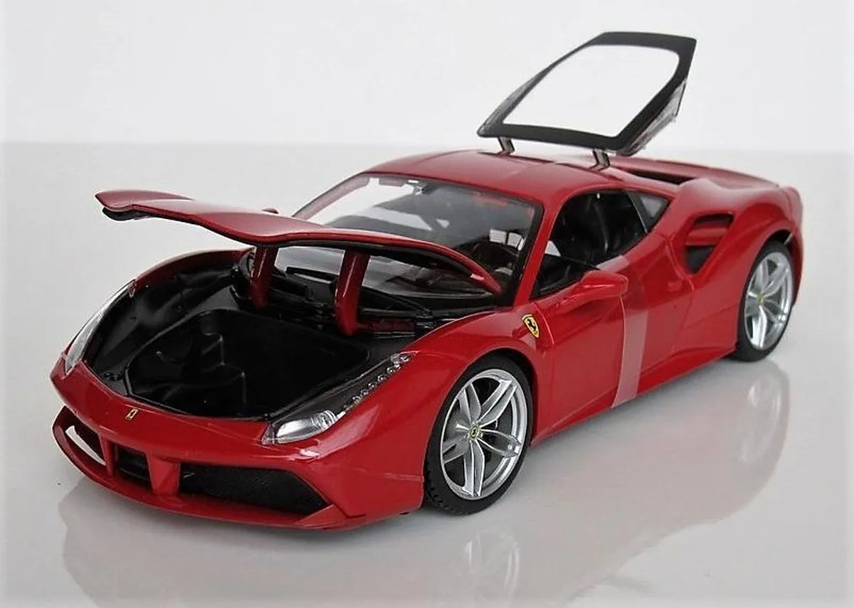 Ferrari 488 GTB 1:18 Modelauto - Rood